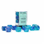 Gemini®16mm d6 Blue-Blue/Light Blue Luminary™ Dice Block™ (12 Dice)