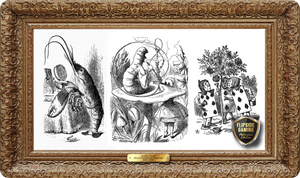 Alice in Wonderland Playing Cards Illustrations (1860-1870's) Playmat - Sir John Tenniel Flipside Masterpiece Collection