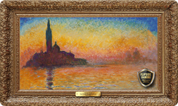 San Giorgio Maggiore at Dusk (1908) Playmat - Claude Monet Flipside Masterpiece Collection